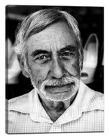 Create a vivid black and white portrait