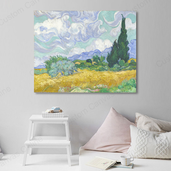 Wheatfield with Cypresses 1889