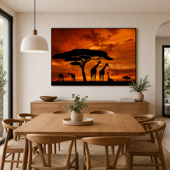 African giraffe wall art