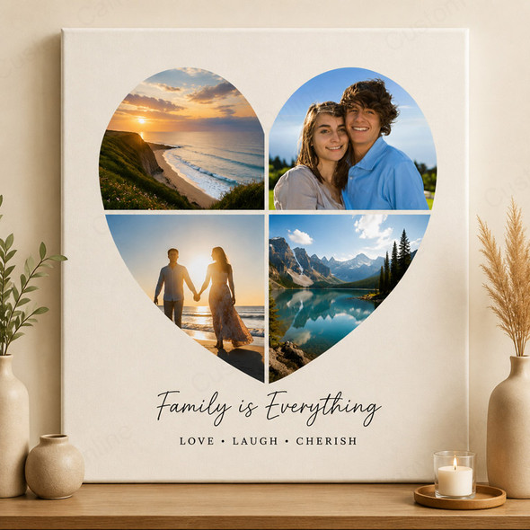 4 photo collage canvas print