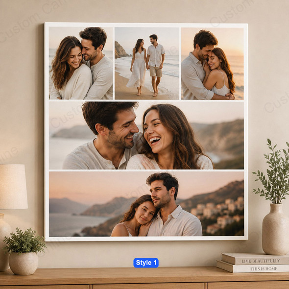 multi photo collage canvas