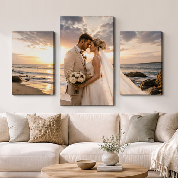 Custom Staggered Triptych Canvas Prints