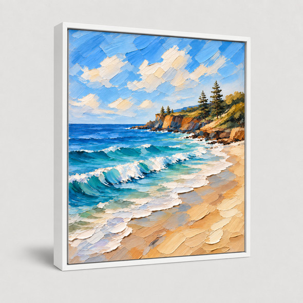 textured beach painting