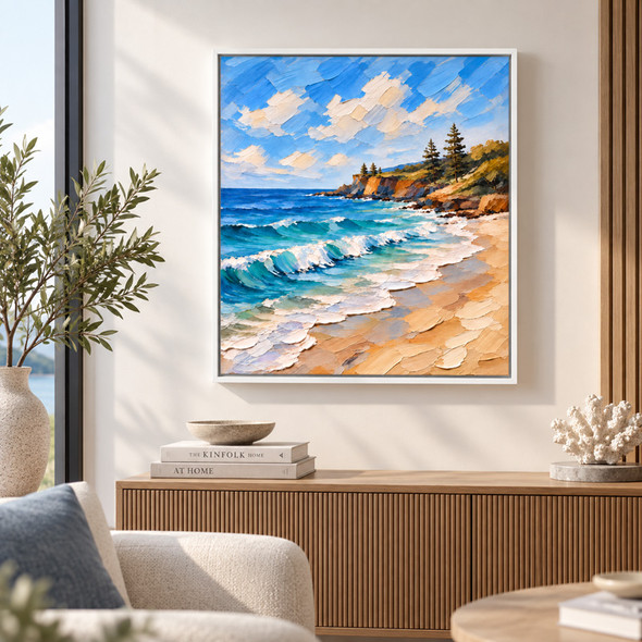 beach oil painting