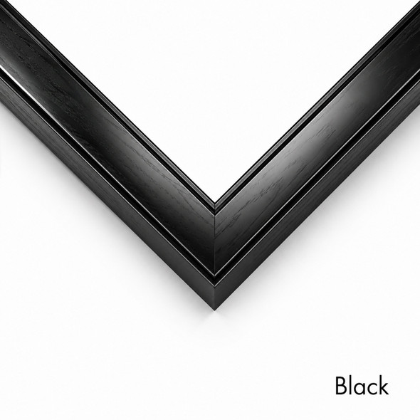 black canvas floater frame