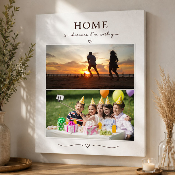2 photo collage canvas print
