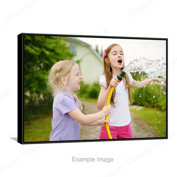 black floating frame for canvas