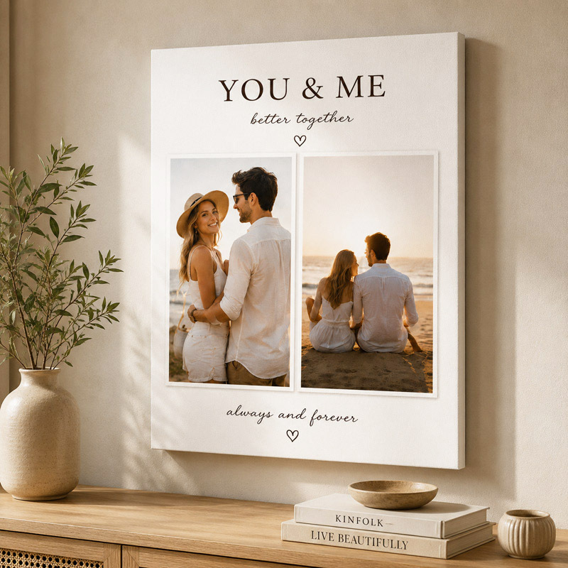 2 photo collage canvas print