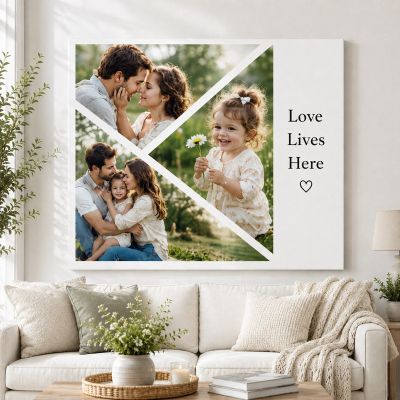 3 photo collage canvas print