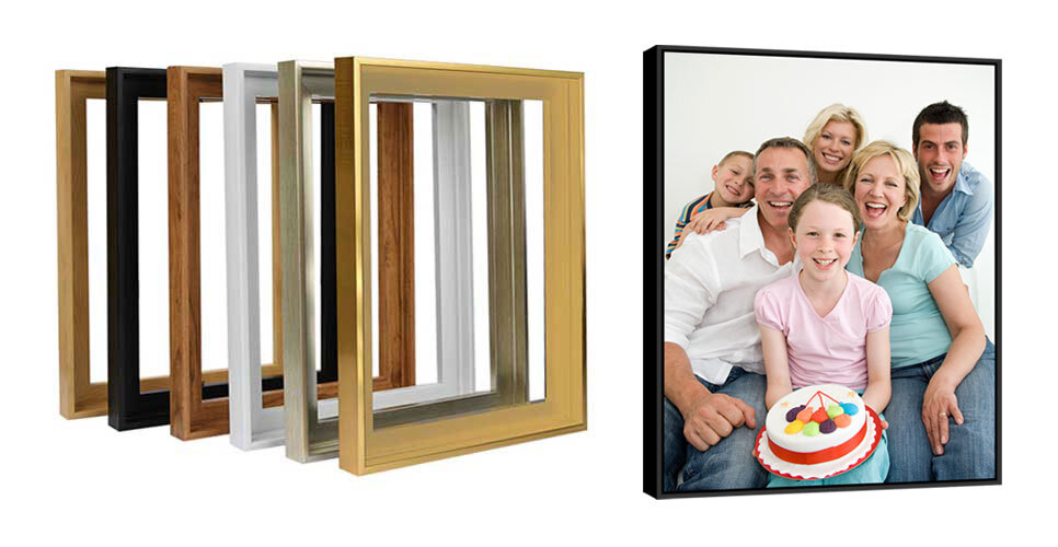 floating frame canvas with custom photo