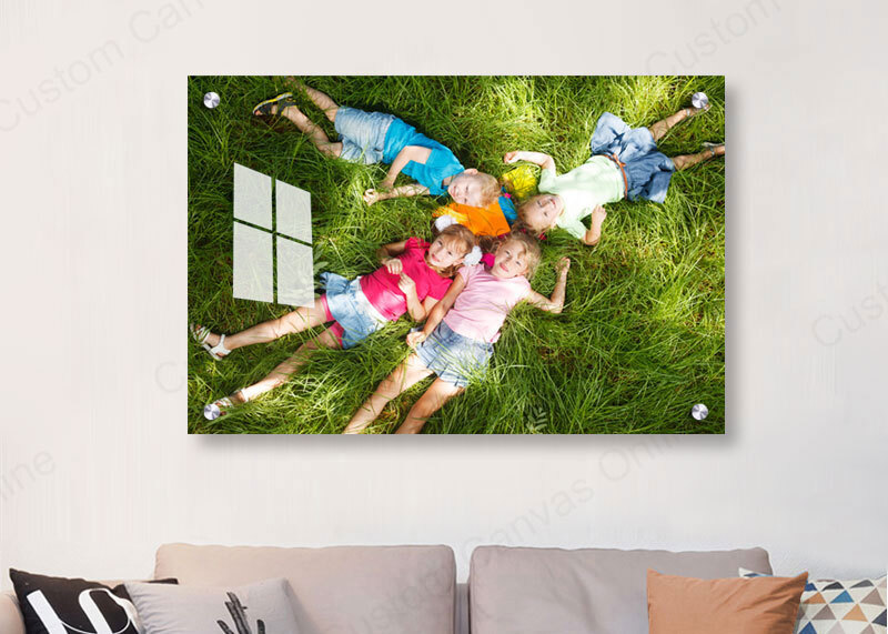 acrylic photo prints in living room