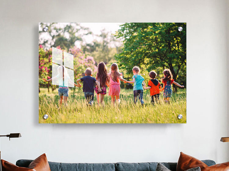 acrylic panel photo printing in business space