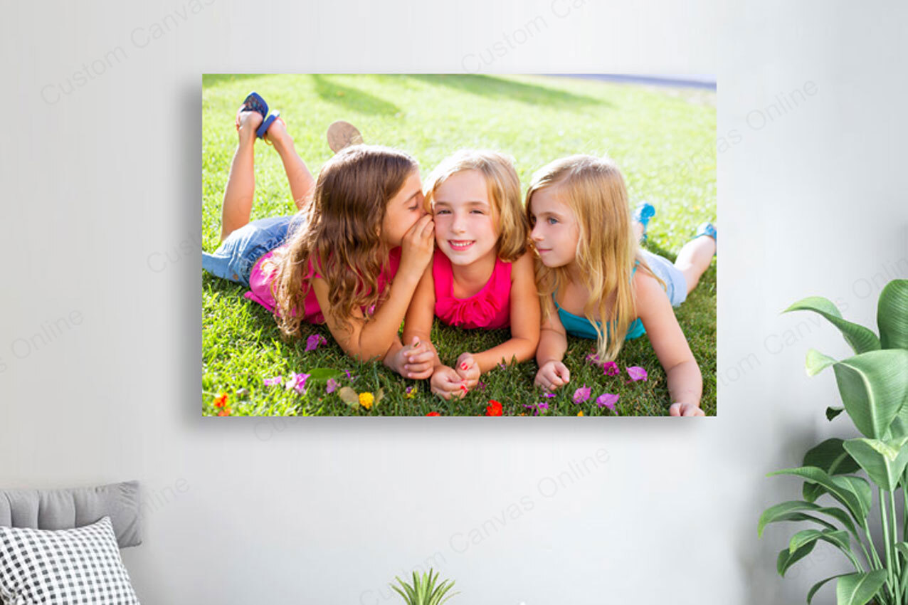 canvas prints on office wall