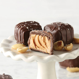 Dark Chocolate Peanut Butter Melts with Sea Salt