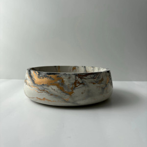 Kamiko Black Fusion Concrete Bowl