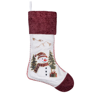 Vintage Stitched Christmas Stocking - Frosty the Snowman