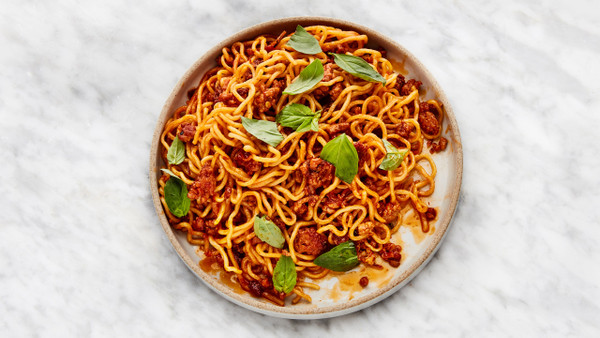 Recipe: Spicy-Sweet Sambal Pork Noodles