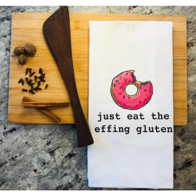 Just Eat the Effing Gluten Tea Towel