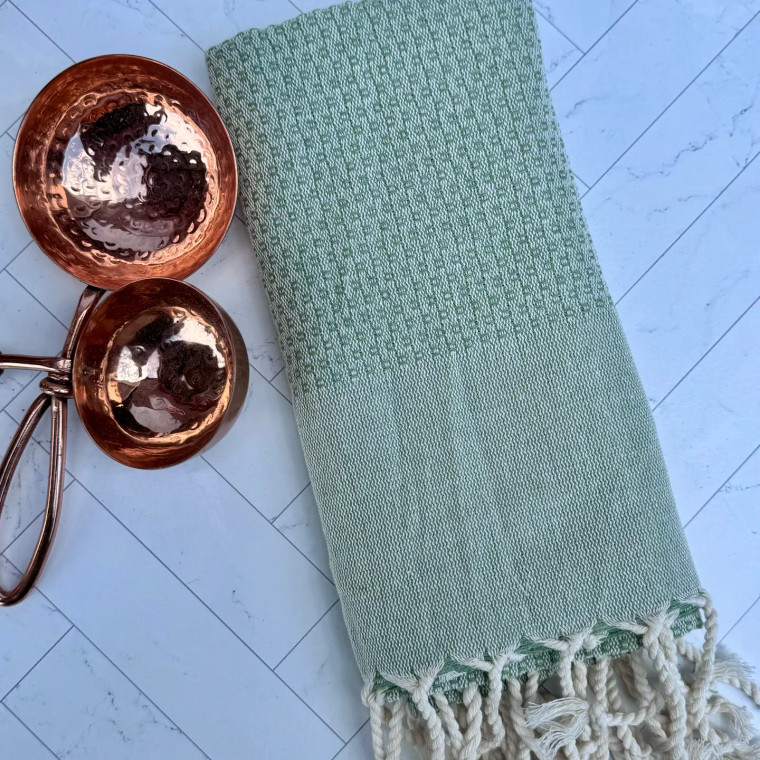 Waffle Hand Towel (Pear Green)