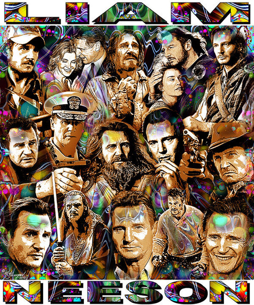 Liam Neeson T-Shirt or Poster Print by Ed Seeman