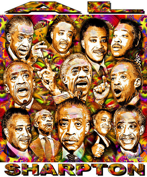 Al Sharpton T-Shirt or Poster Print by Ed Seeman