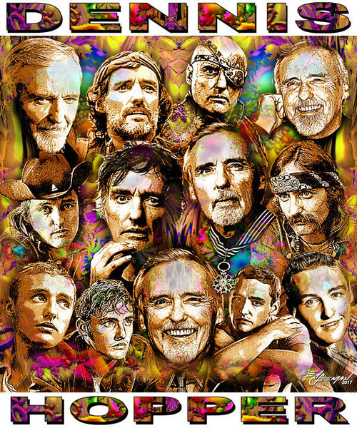 Dennis Hopper Tribute T-Shirt or Poster Print by Ed Seeman