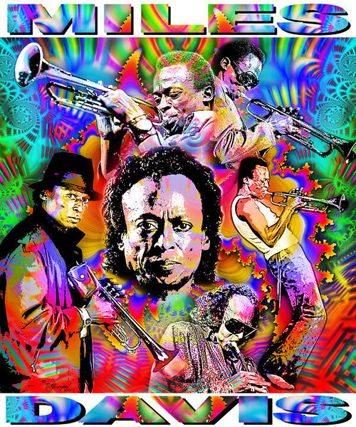 Miles Davis Tribute T-Shirt or Poster Print by Ed Seeman