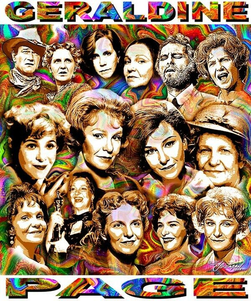Geraldine Page Tribute T-Shirt or Poster Print by Ed Seeman
