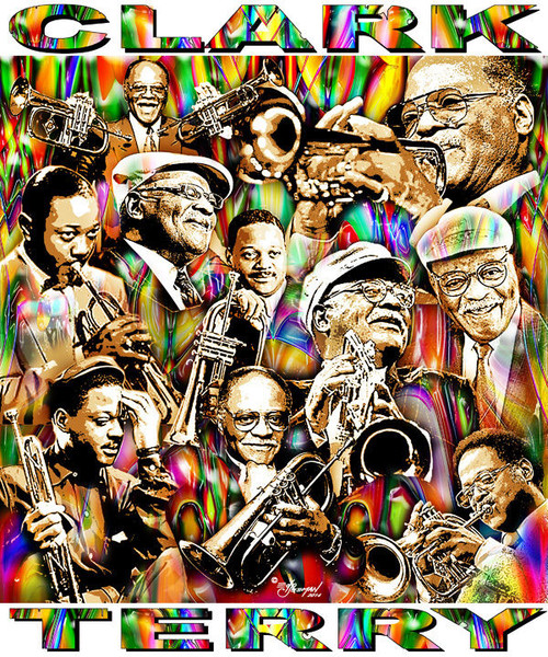 Clark Terry Tribute T-Shirt or Poster Print by Ed Seeman