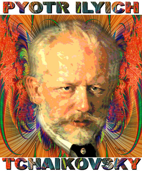 Pyotr Ilyich Tchaikovsky Tribute T-Shirt or Poster Print by Ed Seeman