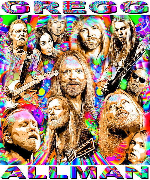 Gregg Allman Tribute T-Shirt or Poster Print by Ed Seeman