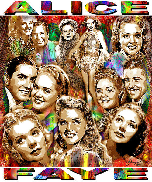 Alice Faye Tribute T-Shirt or Poster Print by Ed Seeman