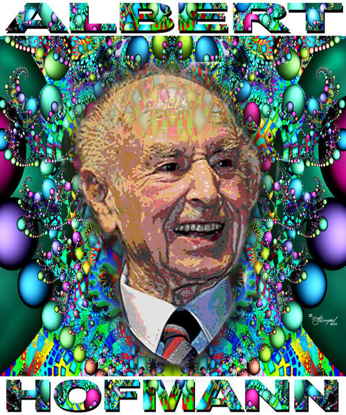 Albert Hofmann Tribute T-Shirt or Poster Print by Ed Seeman