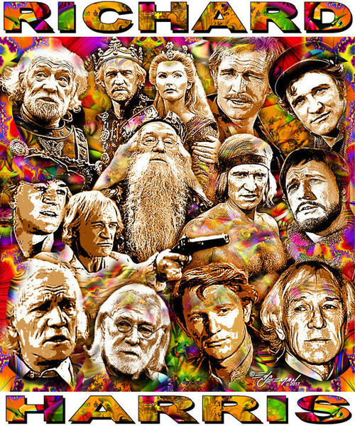 Richard Harris Tribute T-Shirt or Poster Print by Ed Seeman