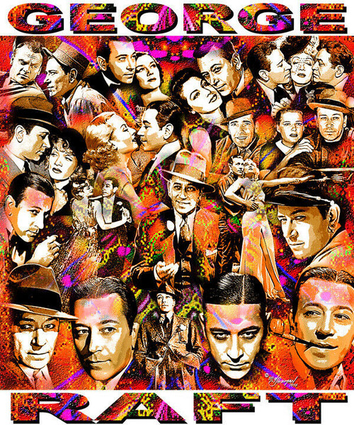 George Raft Tribute T-Shirt or Poster Print by Ed Seeman