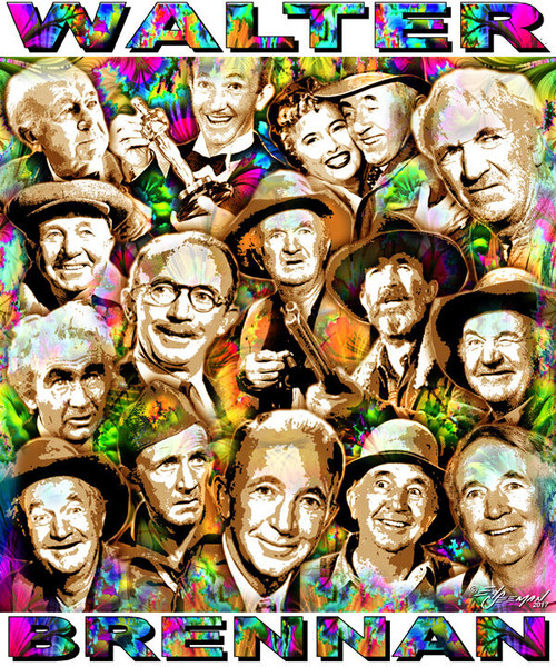 Walter Brennan Tribute T-Shirt or Poster Print by Ed Seeman