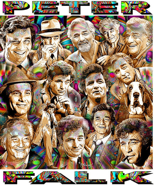 Peter Falk Tribute T-Shirt or Poster Print by Ed Seeman