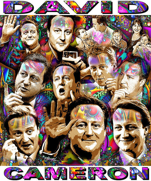 David Cameron Tribute T-Shirt or Poster Print by Ed Seeman