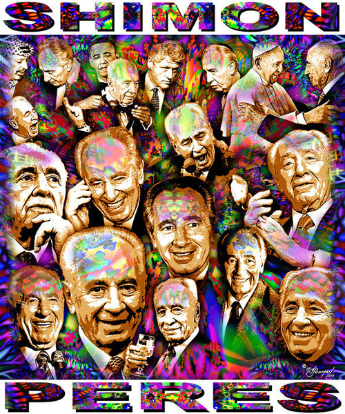 Shimon Peres In Memoriam T-Shirt or Poster Print by Ed Seeman