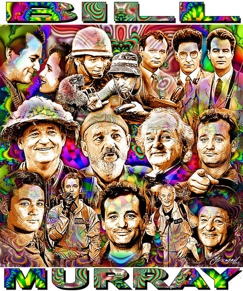 Bill Murray Tribute T-Shirt or Poster Print by Ed Seeman