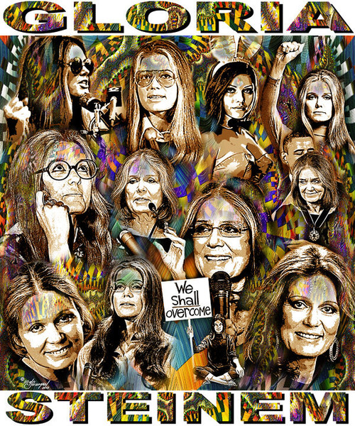 Gloria Steinem Tribute T-Shirt or Poster Print by Ed Seeman