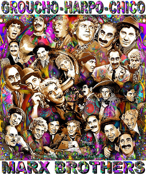 The Marx Brothers Tribute T-Shirt or Poster Print by Ed Seeman