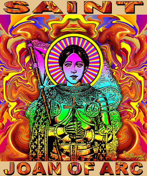 Saint Joan of Arc Tribute T-Shirt or Poster Print by Ed Seeman