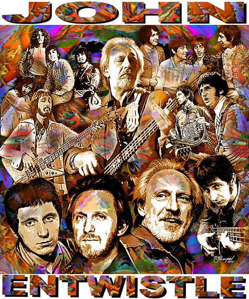 John Entwistle Tribute T-Shirt or Poster Print by Ed Seeman