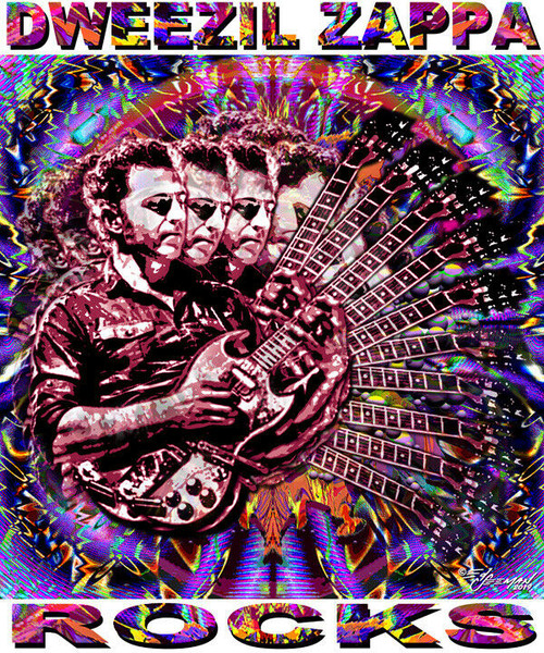 Dweezil Zappa Tribute T-Shirt or Poster Print by Ed Seeman