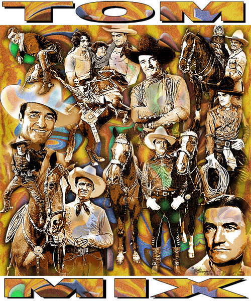 Tom Mix Tribute T-Shirt or Poster Print by Ed Seeman