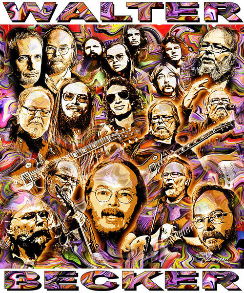 Walter Becker Tribute T-Shirt or Poster Print by Ed Seeman