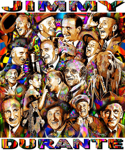Jimmy Durante Tribute T-Shirt or Poster Print by Ed Seeman