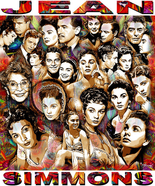 Jean Simmons Tribute T-Shirt or Poster Print by Ed Seeman