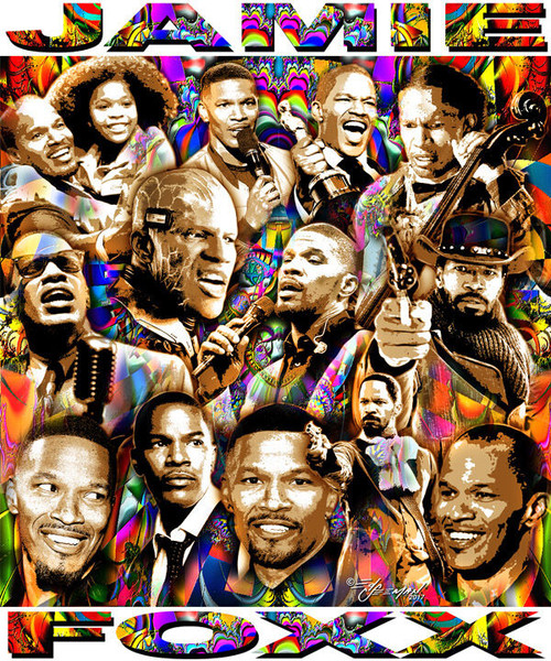 Jamie Foxx Tribute T-Shirt or Poster Print by Ed Seeman